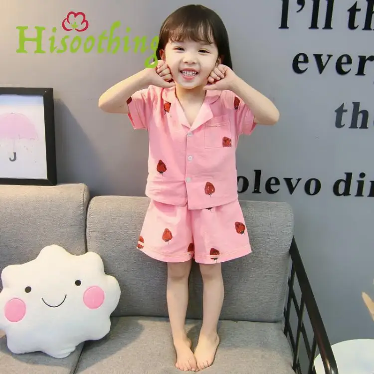 Baby Girl Summer Sleepwear Cotton Thin Pajamas For Toddler Kids