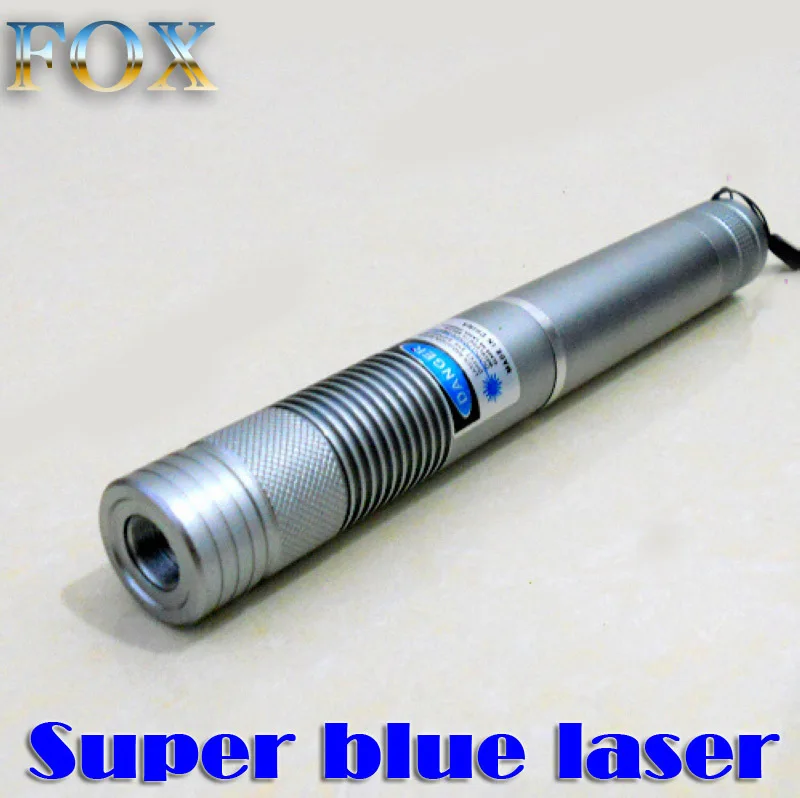 

FOX-Blue laser 450nm 1000mW Blue laser pointer  Focusable burning torch + 5 mode laser head pattern powerful laser Self-defense