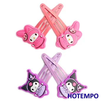 

Japan Cute Cartoon Gothic Lolita Kuromi Melody Girls Baby Kawaii Hair Accessories Hairpins Hairclip Elastic HairBands for Gift