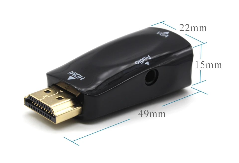 Расширение экрана HDMI к VGA адаптер цифро-аналоговый видео аудио конвертер Кабель HDMI VGA разъем для Xbox PS4 PC tv Box