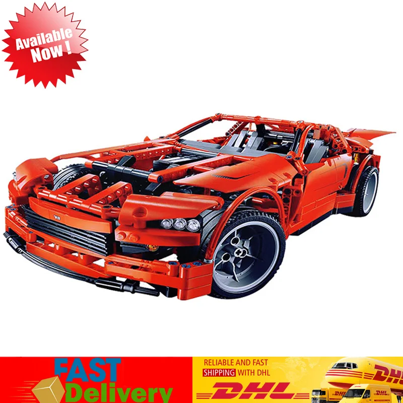 

2018 1281pcs LEPIN 20028 Technic Super Car V8 Engine Model Building Blocks Bricks Toys Christmas Gifts Compatible Legoings 8070