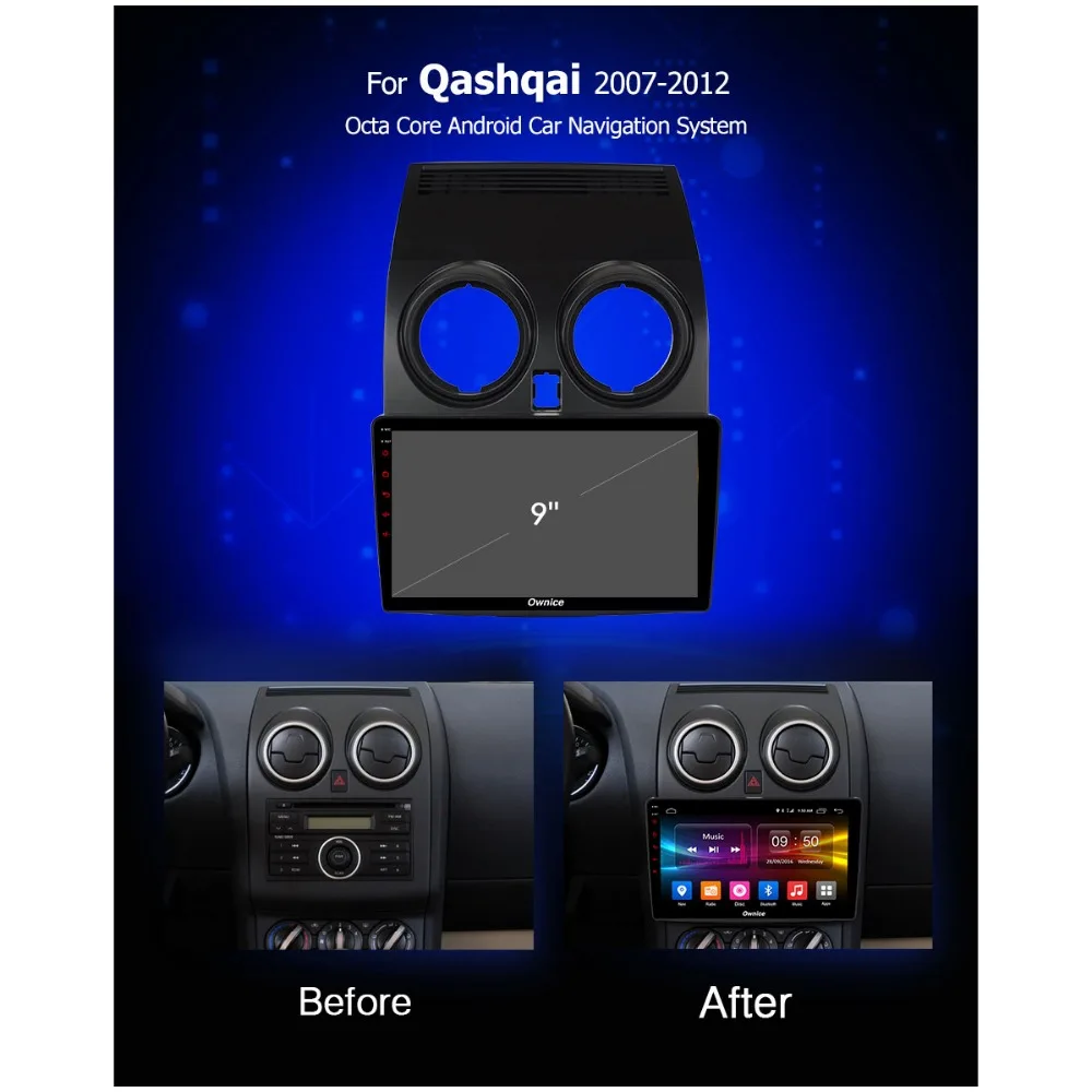 Cheap 9" IPS 8 Core 4G+32GAndroid 8.1 Car DVD Player GPS Navigation Radio For Nissan Qashqai 1 2006-2013 J10 Multimedia CarPlay DSP 1