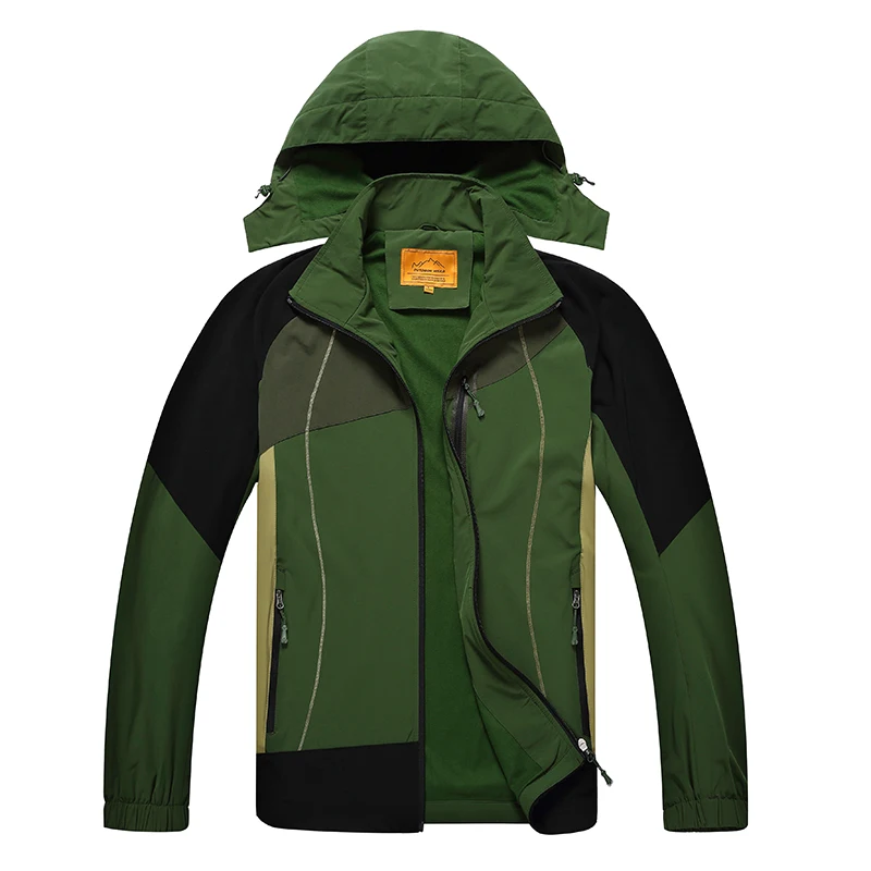 2017 new plus size 8XL 7XL 6XL Soft Shell MilitaryTactical Jacket Men Waterproof Autumn and winte Warm Coat Camo Army Clothing | Мужская