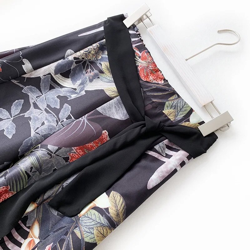 AcFirst Summer Women Fashion Black White Long Loose Pants Wide Leg Pants High Waist Length Female Pants Pleated Plus Size AcFirst Summer Women Fashion Black White Long Loose Pants Wide Leg Pants High Waist Length Female Pants Pleated Plus Size