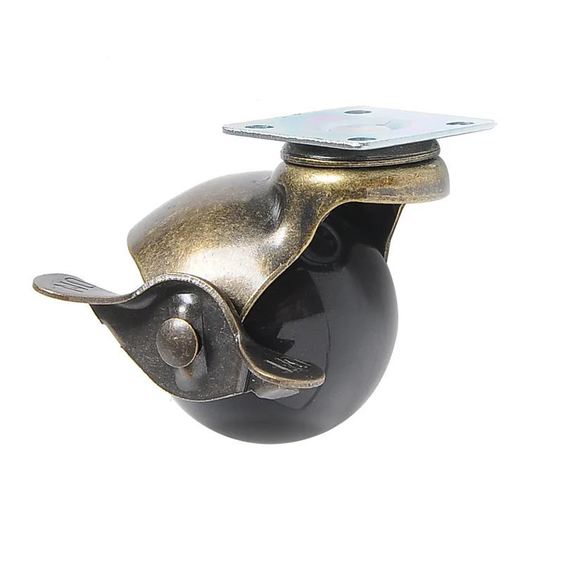 

4pcs 2'' Universal Furniture Caster brake Top Plate Hooded Ball Antique crib bed office chair swivel wheels replacement Fitting