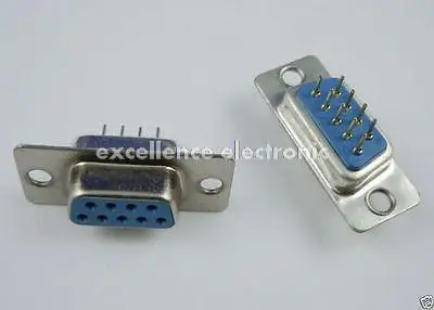 

10 Pcs D-SUB DIP 9 Pin Female Solder Type Straight Connector Socket DB9F DB9 RS232