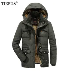 Для мужчин зимняя куртка Большие размеры 6XL 7XL 8XL толстые Теплая парка флис с меховым капюшоном Военная куртка карманов куртка ветровка