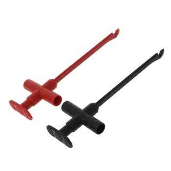 

2PCS Insulation Piercing Needle Clip Test probe Banana Jack Spring Loaded Copper