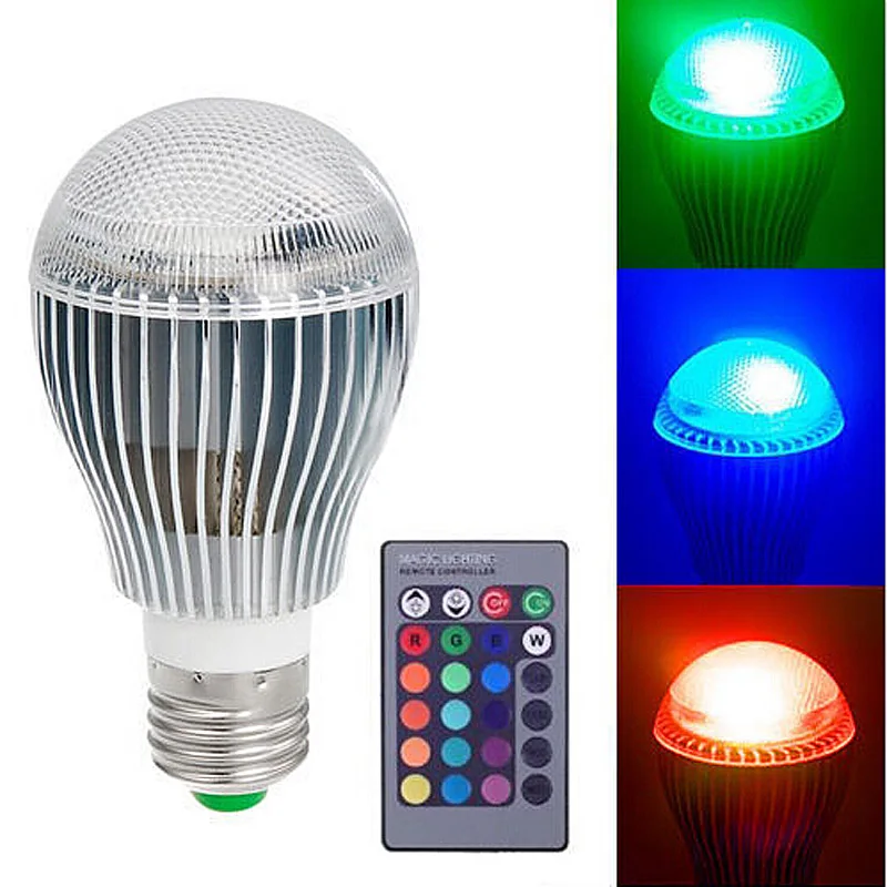 9W E27 RGB LED Spot Light Bulb Lamp Spotlight Color Changing Colorful