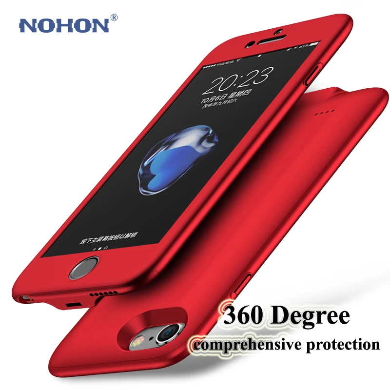 Nohon Чехлы для зарядки аккумуляторов для Apple iPhone 6S 6 7 7G 2500 мАч внешний резервный внешний Ультра тонкий портативный аккумулятор