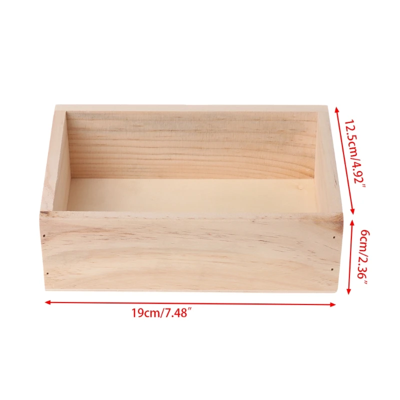 Wooden Succulent Plants Potted Flowers Holder Desktop Organizer Case Storage Box