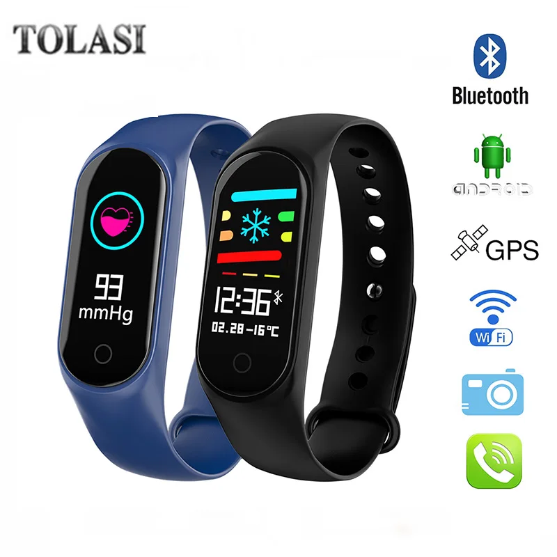 

2018 New Color Screen Fitness Tracker IP67 Waterproof Blood Pressure Heart Rate Monitor Smart Bracelet Band PK mi band 3