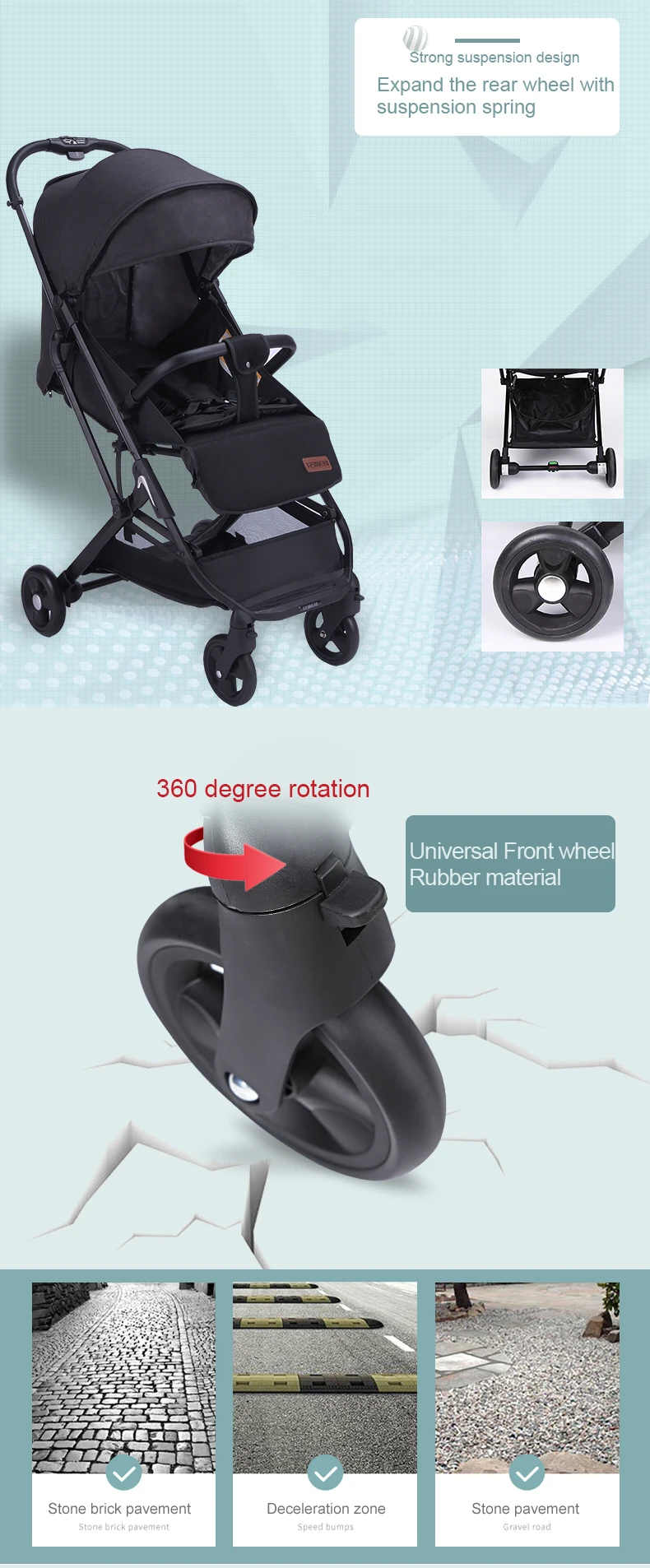Carrinho de Bebê Sentar e Dobrar Querido Novo Kinderwagen Pode Portátil Luz Frete Grátis 2020 11 Querido carrinho de bebê 2020 novo kinderwagen