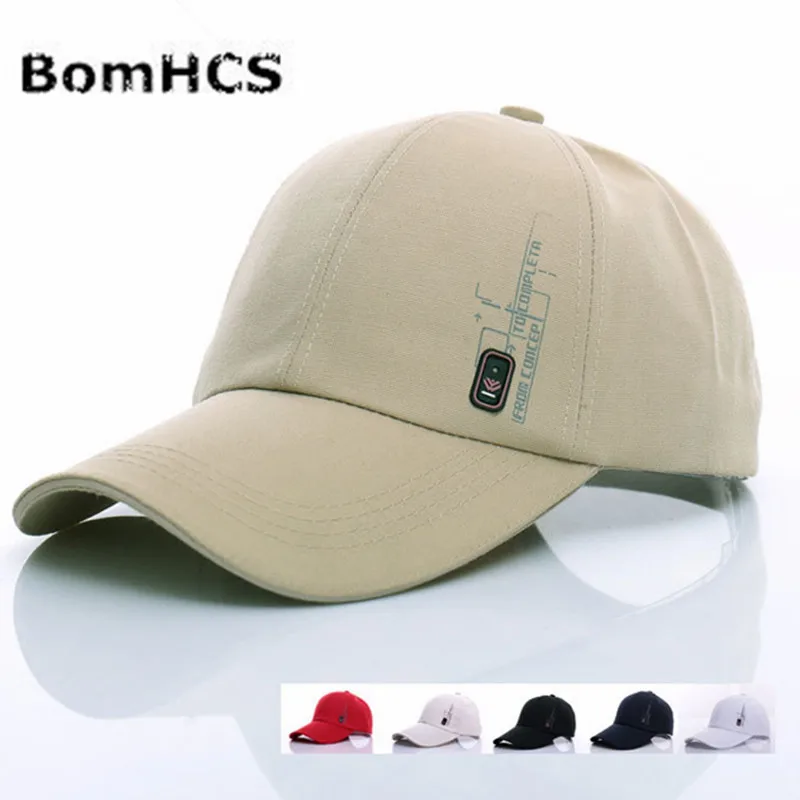 

BomHCS Extended Brim Cap Cotton Men's Summer Adjustable Letters Baseball Cap Sun Hat AM17223MZ20