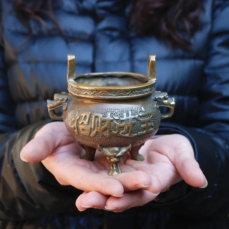 Blessing incense burner copper felicitous wish of making money