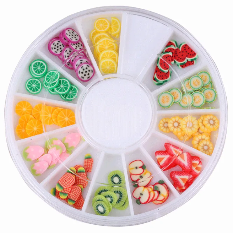 

Nail Art 3D Fruit Fimo Slices Polymer Clay DIY Slice Decoration Nail Sticker Mixed Stype for Choice