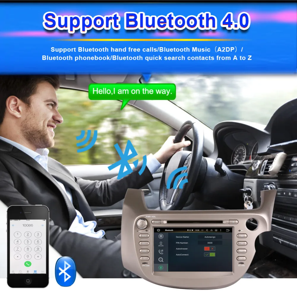 Clearance 2 Din 4GB RAM Android 8.0 Octa Core Car Auto Radio Stereo For Honda Fit/Jazz Right Hand Driving 2007-2013 GPS Navigation WIFI 5
