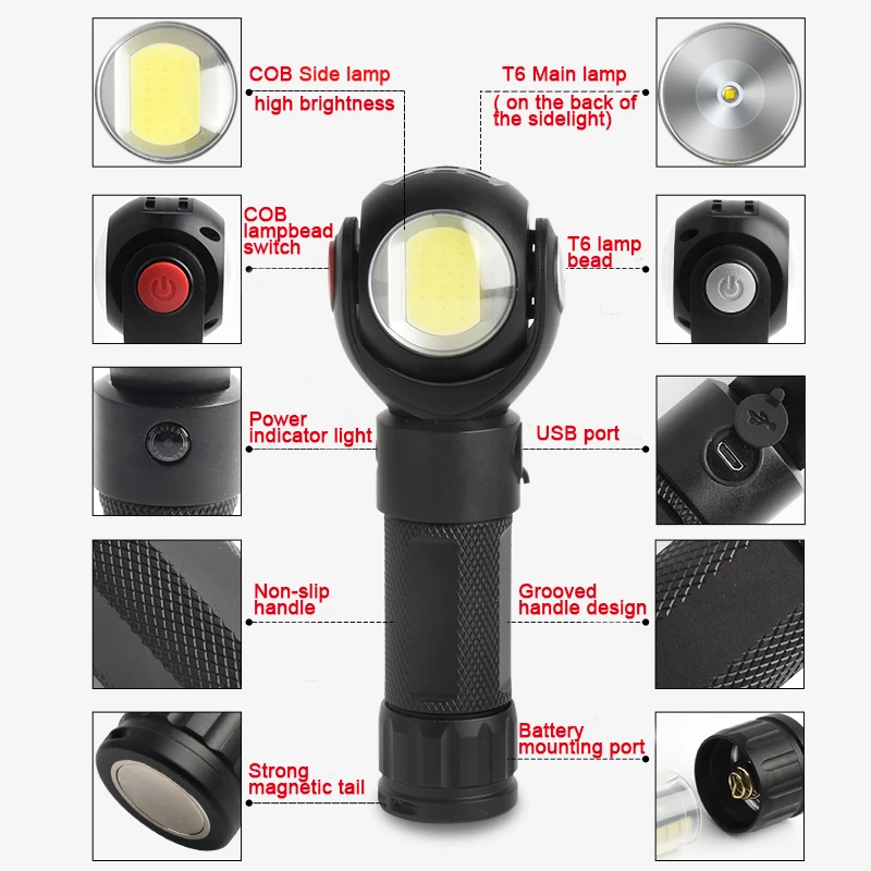 Рисунок 2 - USB LED XML T6 и COB Магнитный светильник онарик