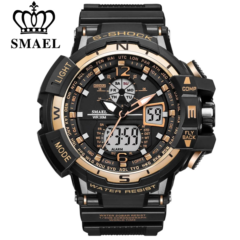 SMAEL Men Fashion Watch Sports Military Style Man Luxury Analog font b Electronic b font Quartz