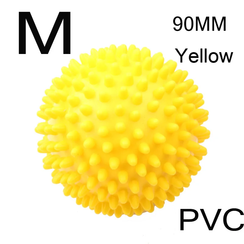 ITSTYLE Массажный мяч 70 мм 90 мм ПВХ подошвы хват тренировочный мяч портативный шар для физиотерапии ловить руки Ежик мяч - Цвет: Светло-желтый