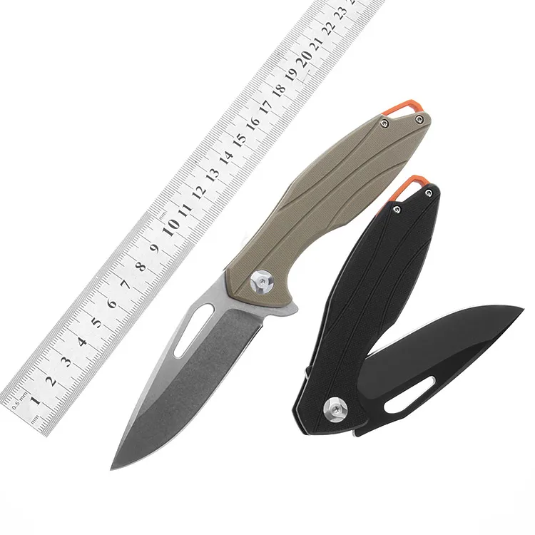 Цена Окаменелое рыбы тактический складной Ножи с D2 лезвие Stonewashed G10 Ручка Открытый выживания Ножи DIY EDC инструмент карманный Ножи