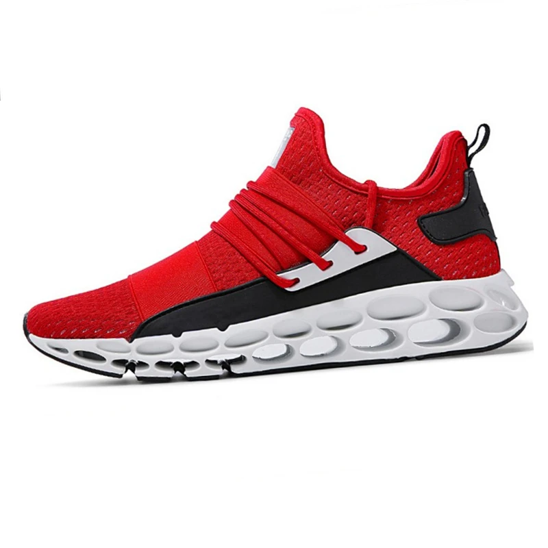

2019 Outdoor for adult men road running jogging walking sports shoes high-quality lace-up Athietic Breathable mesh male sneakers