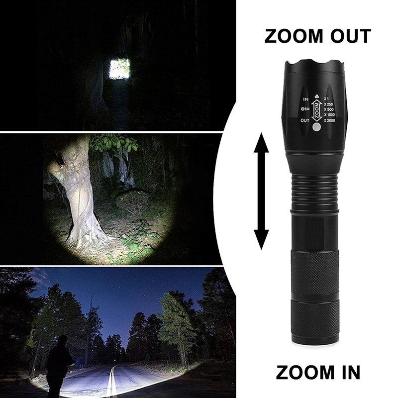 Sale Dropshipping Q250 TL360 MTB LED Bike Bicycle Light T6 8000LM LED Torch Zoomable Flashlight For Camping Lantern 18650 Battery 3