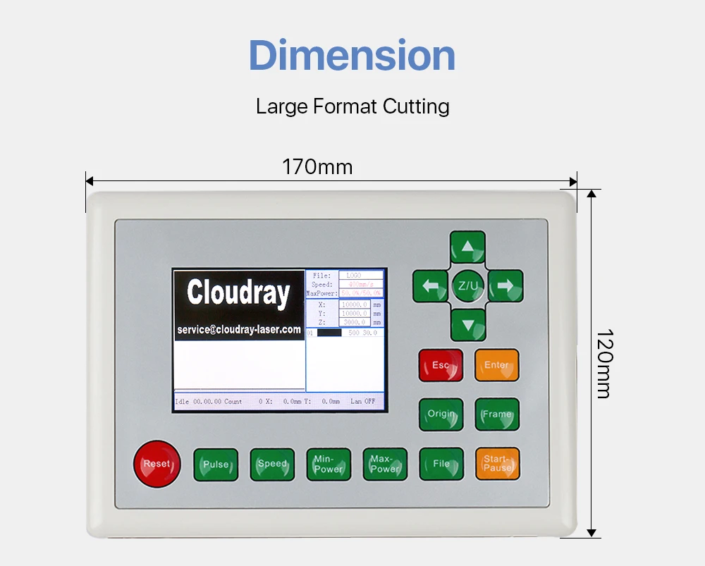 Cloudray CO2 контроллер широкоформатной резки RDC6442G-DFM-RD для лазерной резки 10600nm 10.6um гравировальный станок