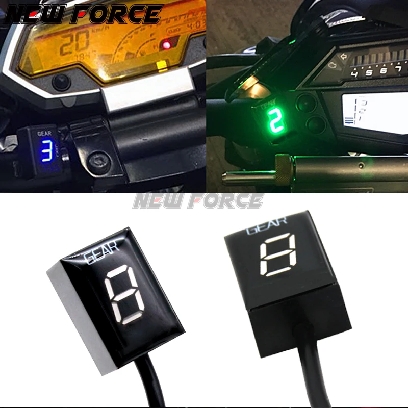 

Motorcycle 1-6 Level Gear Indicator Digital Gear Meter For Kawasaki All FI Model Z750 Z800 Z1000 ER6N Ninja 300 gearwheel meter