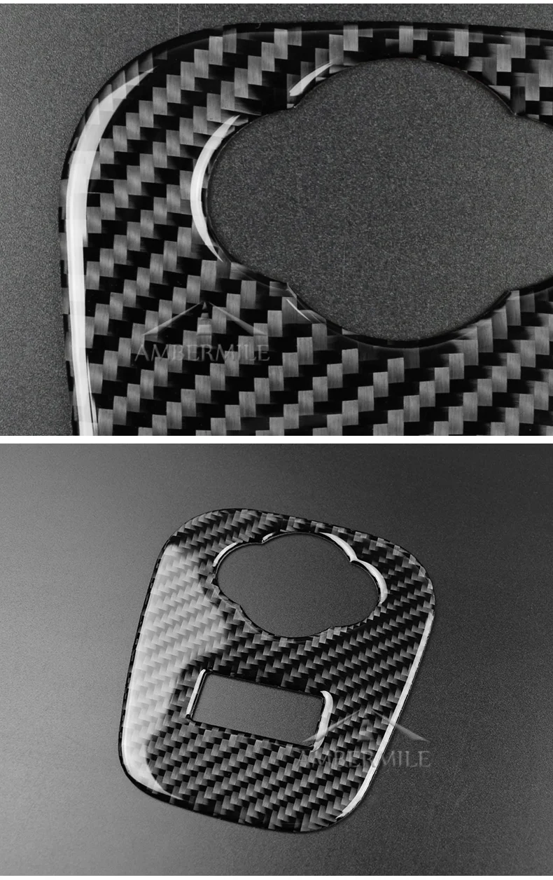 for Mini Cooper JCW F55 F56 Accessories Car Interior Carbon Fiber Cigarette Lighter USB AUX Panel Cover Sticker Decals (5)