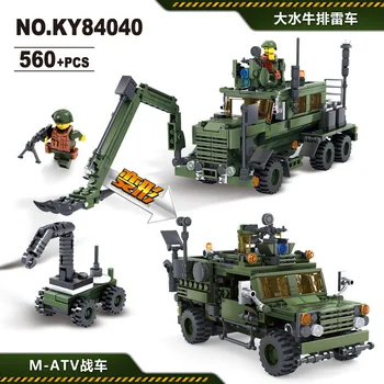 

KAZI Deformation M-ATV Minesweeping Car Building Blocks Model Toys For Children 560PCS Compatible Military Sets