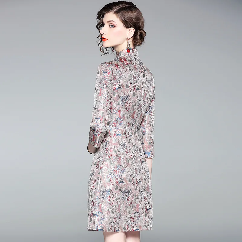 Женское зимнее платье 2018 китайский стиль уличная восточное платье женские элегантные женские платья новое поступление 2018 AA4221
