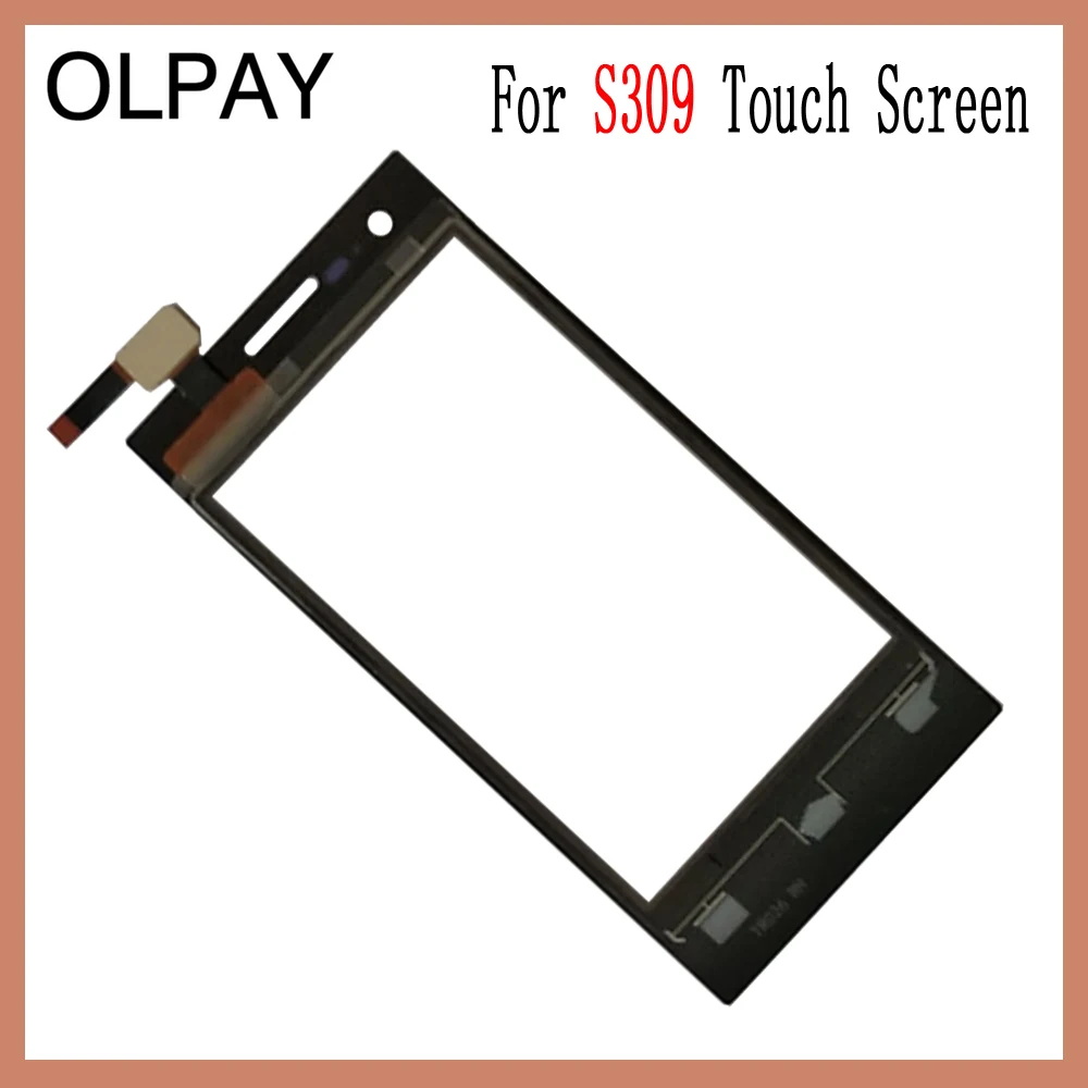 OLPAY 4,0 дюймов для philips S309 S 309 сенсорный экран дигитайзер панель передняя внешняя стеклянная линза сенсор Бесплатный клей+ салфетки