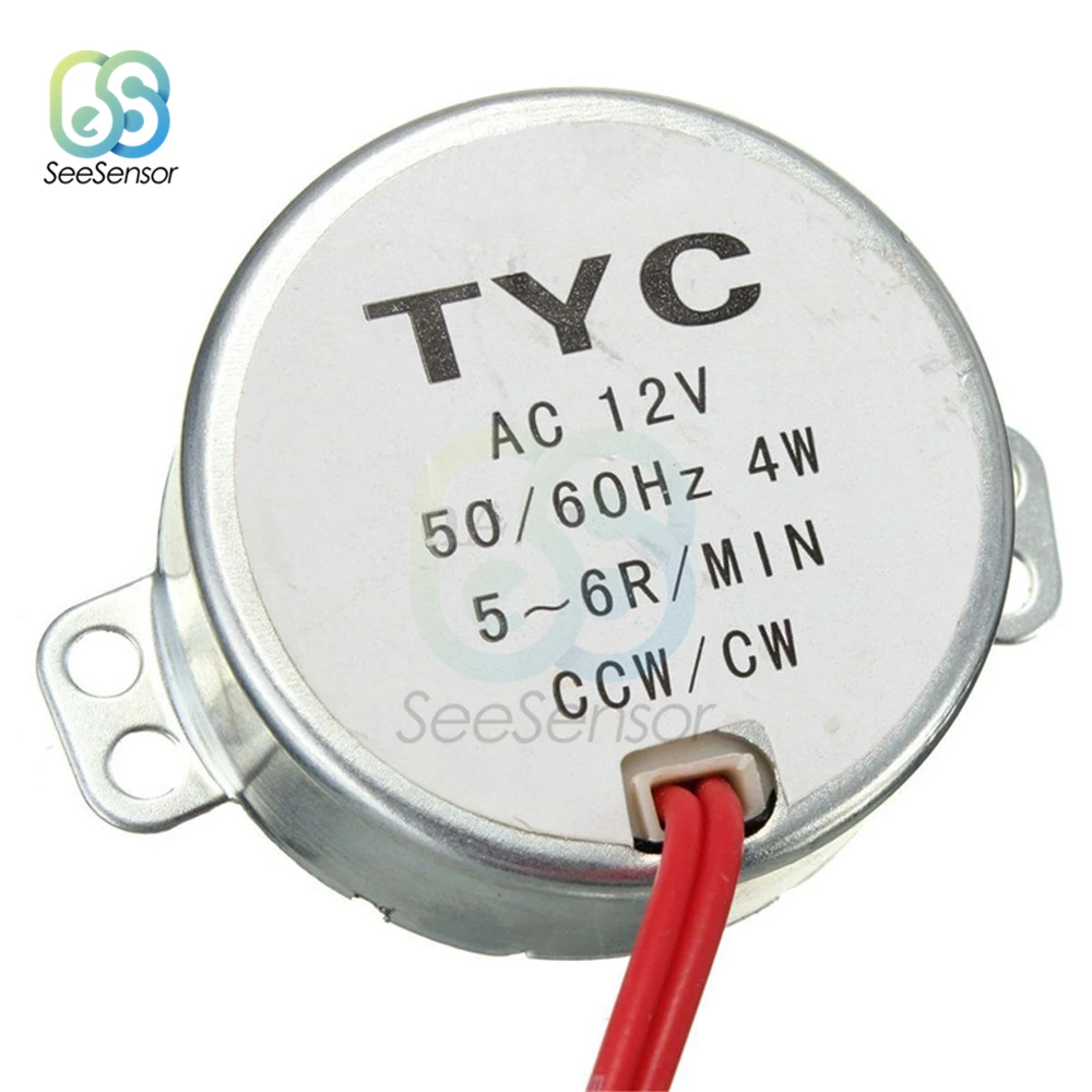 AC 6V 12V TYC-30/40 50/60Hz Synchron Motor 5RPM CW/CCW 1W For Microwave 
