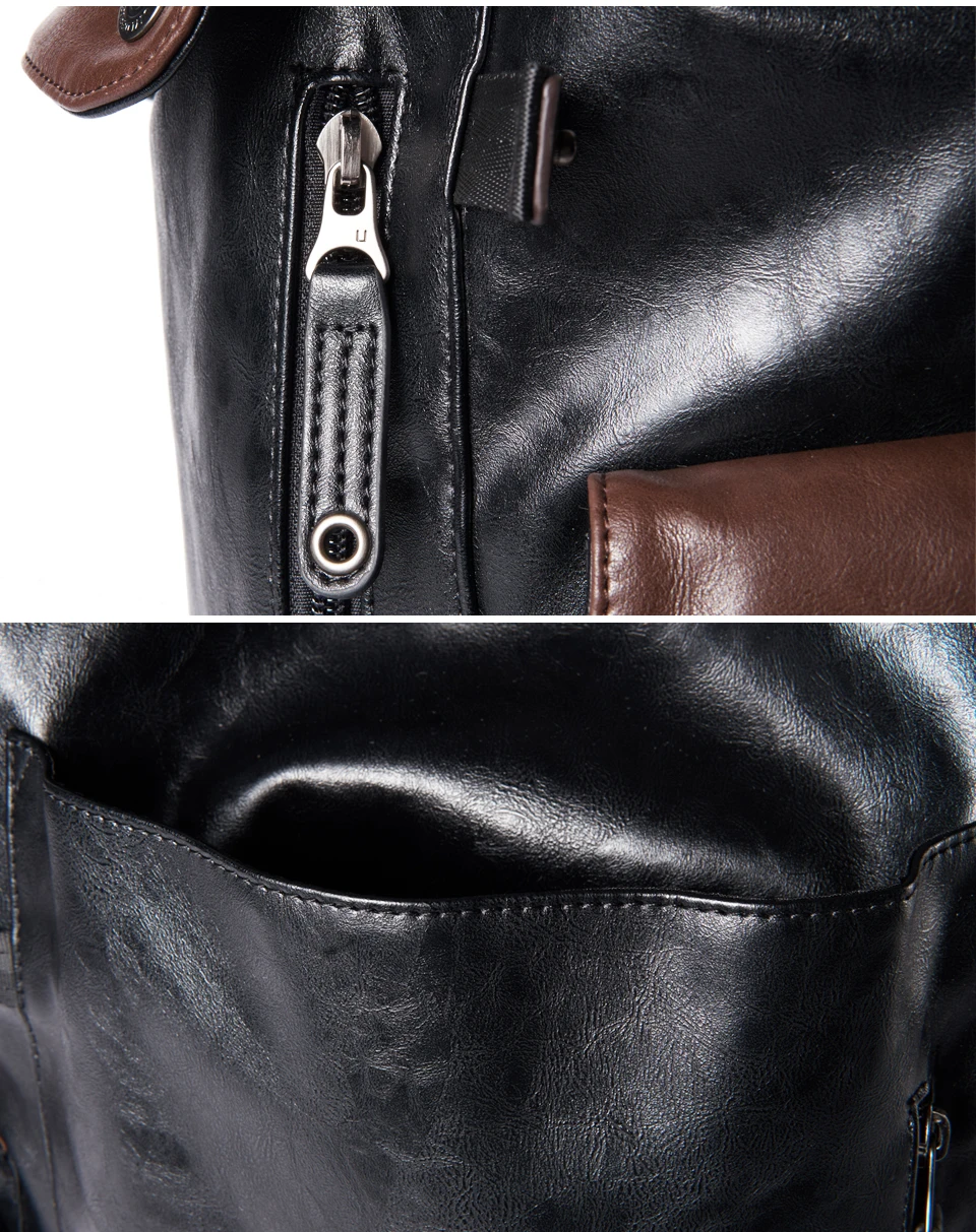 UIYI мужской рюкзак из искусственной кожи высокого качества 14 дюймов Сумка для ноутбука для мужчин цветной Повседневный веревочный рюкзак для мальчиков# UYB7035