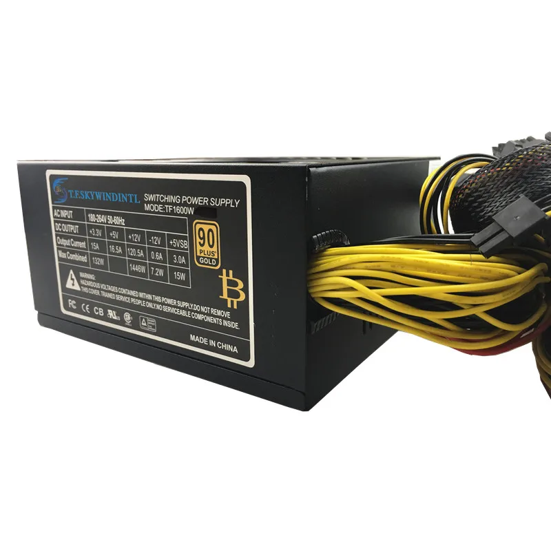 ATX 1600 w 1600 W PC وحدة إمداد الطاقة للكمبيوتر 1600 W ATX PSU ل rx 470 rx 570 rx 480 serwer rx 570 جهاز تعدين بيتكوين ethereum أسيك s9