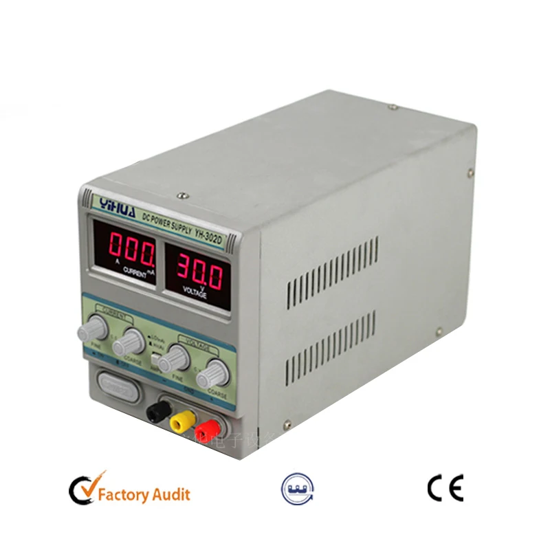 

YIHUA 302D+ 30V 2A Adjustable DC Power Supply Mobile phone repair power test regulated power supply