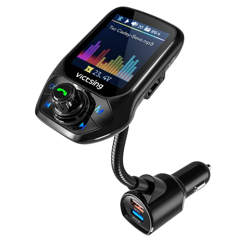 VicTsing FM Bluetooth Transmitter Radio Adapter 8