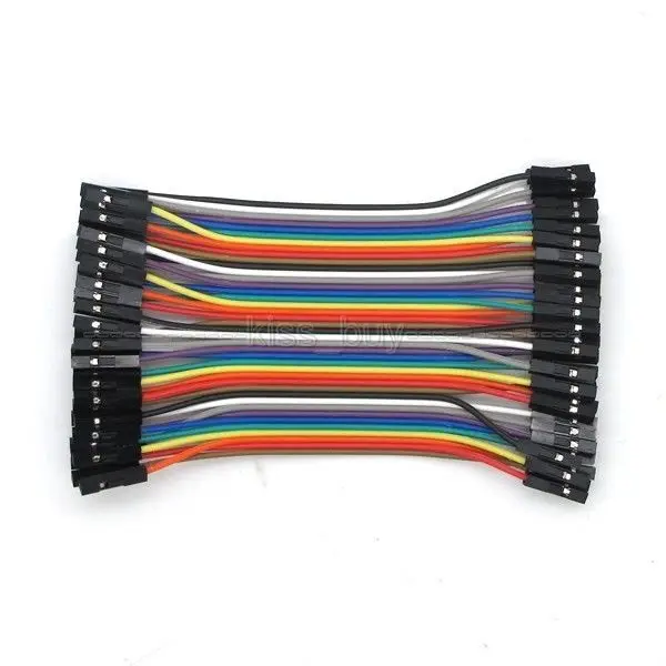 40pcs 10cm 1P 1P Female jumper wire Dupont cable Female to Female FOR UNO R3 Raspberry Pi B+ 2 3