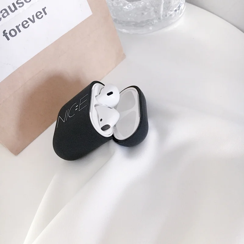 Жесткий чехол для наушников для Apple Airpods 1/2 противоударный чехол для Apple гарнитура для Airpods чехол s Матовый розовый защитный чехол для пары