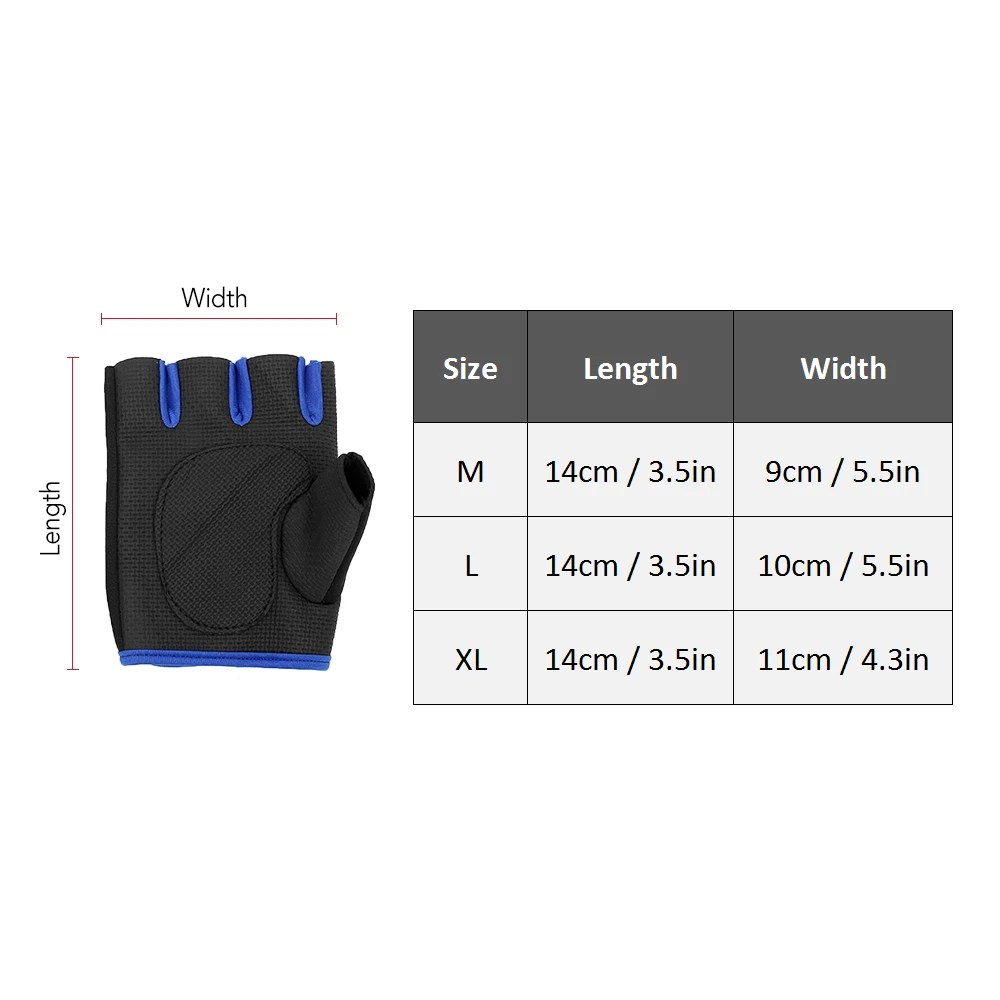 2pcs Gym Gloves Heavyweight Sports Exercise Weight Lifting Gloves Body Building Training Sport Fitness Gloves for Fiting Cycling