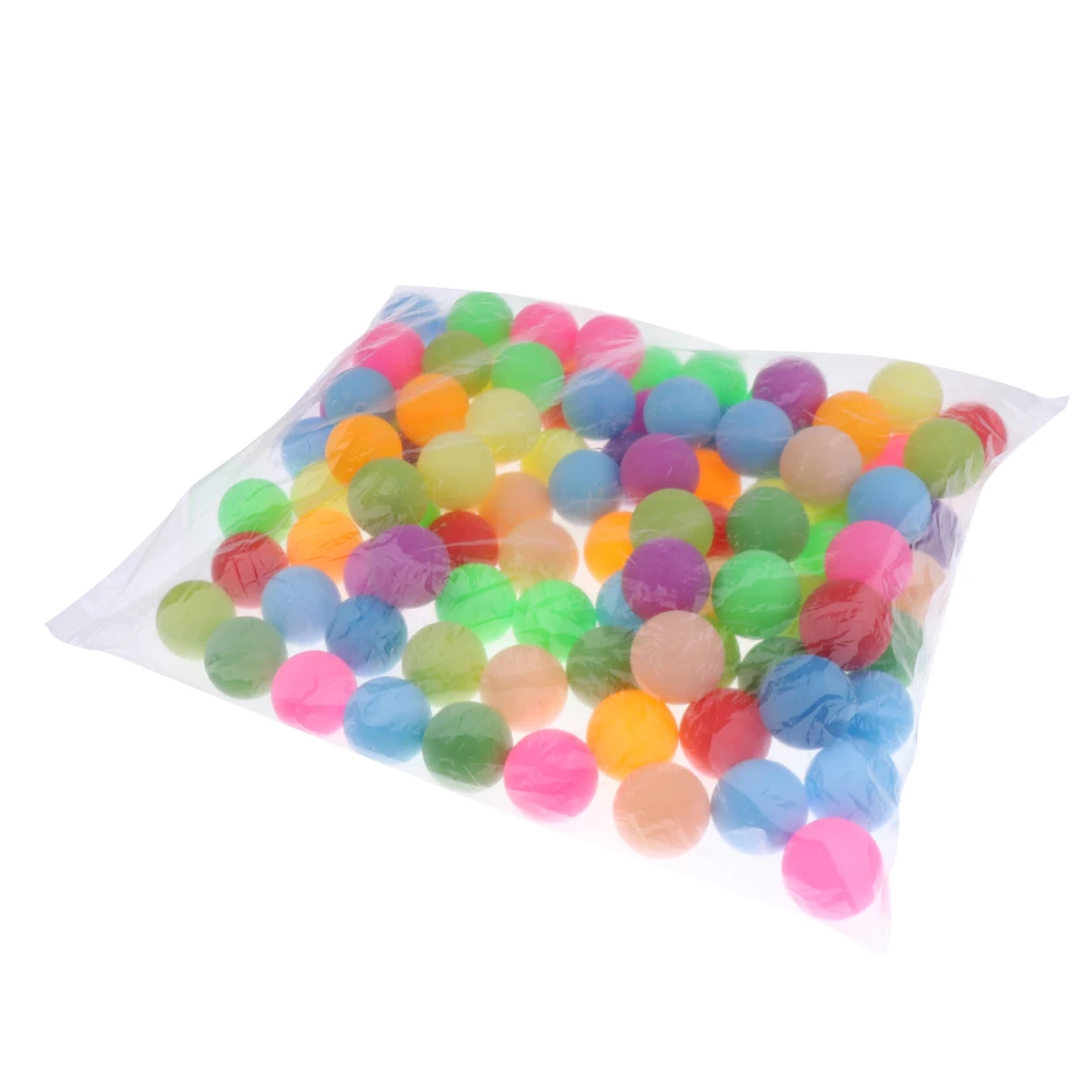 100pcs Mixed Color Table Tennis Balls Cat Balls 40mm Plastic Colorful Beer pong Ping Pong for Game and Activity