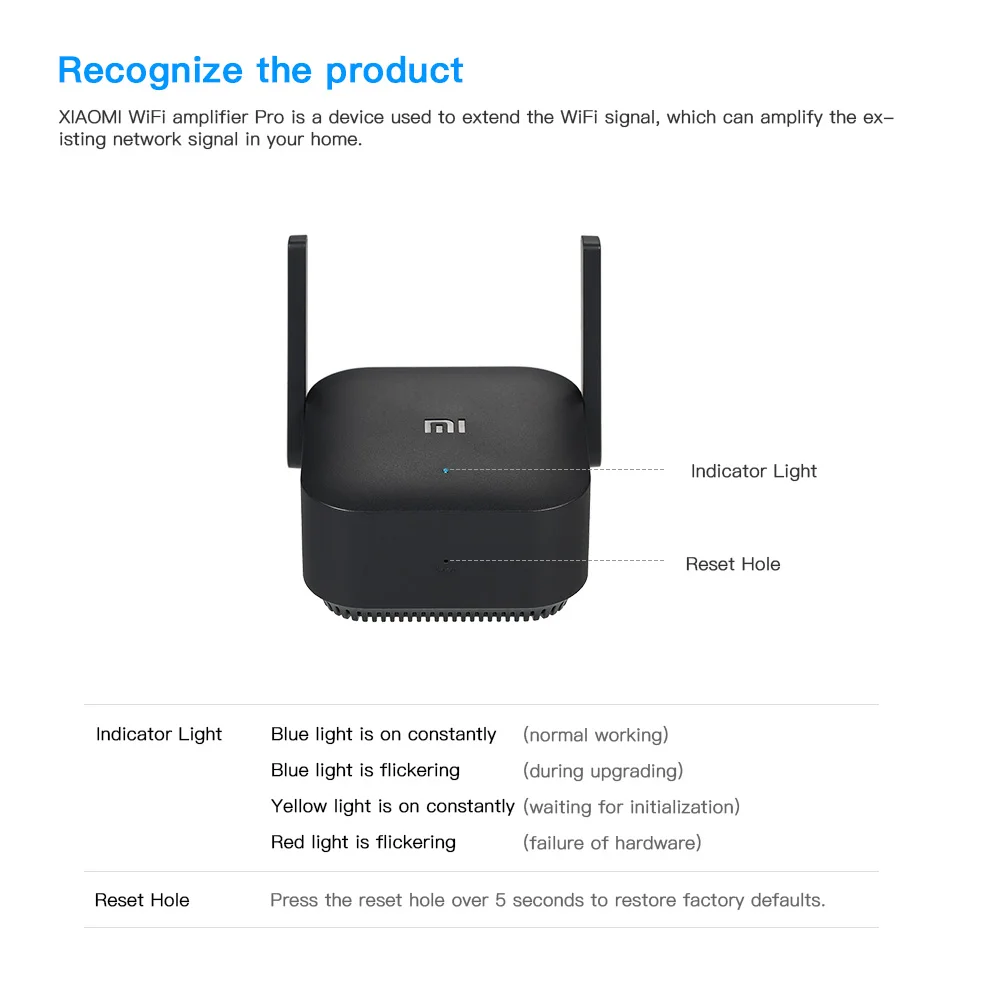 Wi Fi расширитель Xiaomi Pro 300 м 2 антенны 4 ГГц|Беспроводные роутеры| |