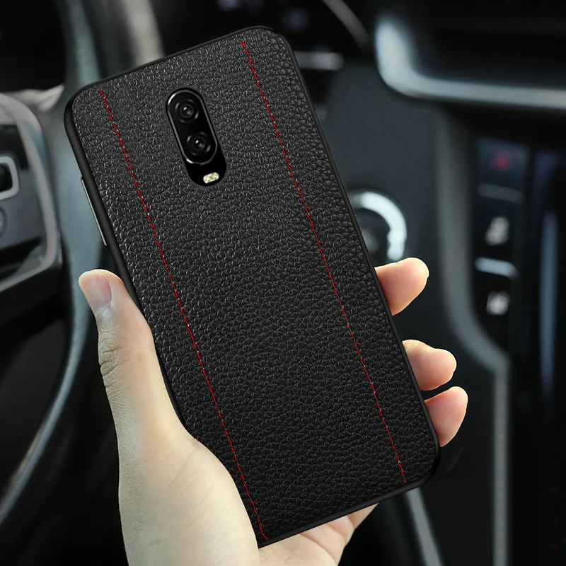 

Luxury Car Stitch Leather Phone Case For Oneplus 5 5T 6 6T Ultra-thin Silicone Business Cover For Oneplus 6 T Skin Funda Coque