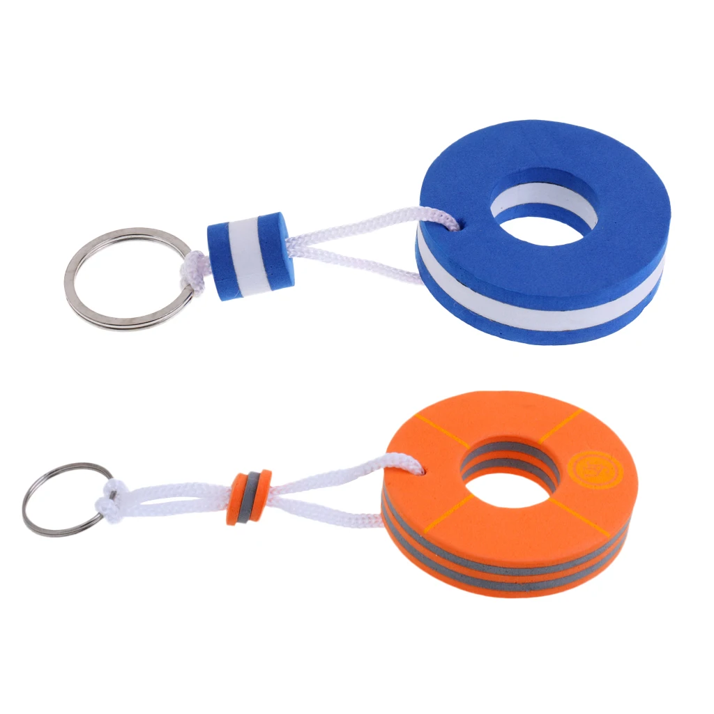 

Perfeclan 2pcs Boating Fisherman Floating Key Ring Fender Buoyant Key Chain Marine Sailing Boat Float Canal Keychain