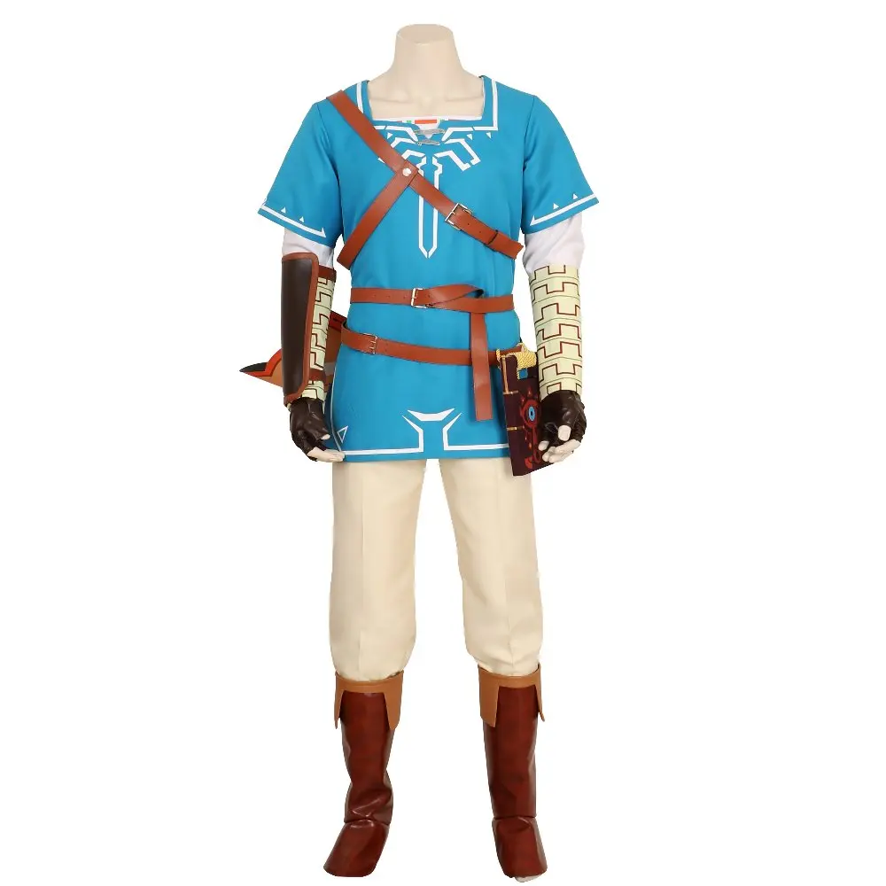 

Halloween The Legend of Zelda Breath of the Wild Link Outfit Sheikah Slate Uniform Quiver Cosplay Costume Game Anime Japanese