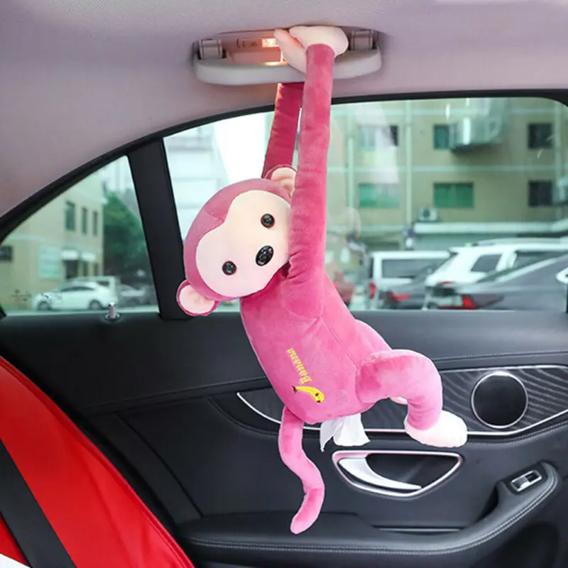 

Cartoon Box Cover Paper Napkin Holder Case Home Room Car Hotel Tissue Retro Animal Hanging Paper Napkin Box Home Office