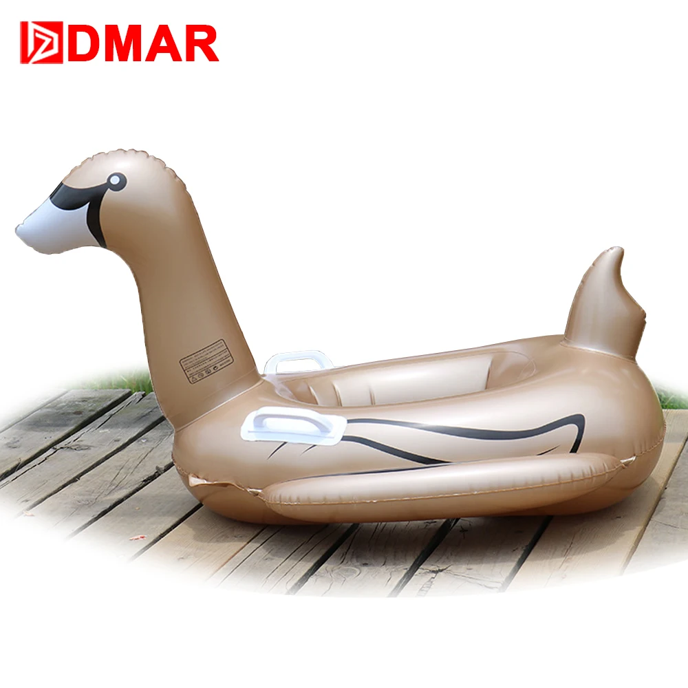

DMAR Inflatable Gold Swan Pool Float Toys for Kids Swimming Ring for Baby Swimming Circle for Baby Beach Sea Mattress Water 2017