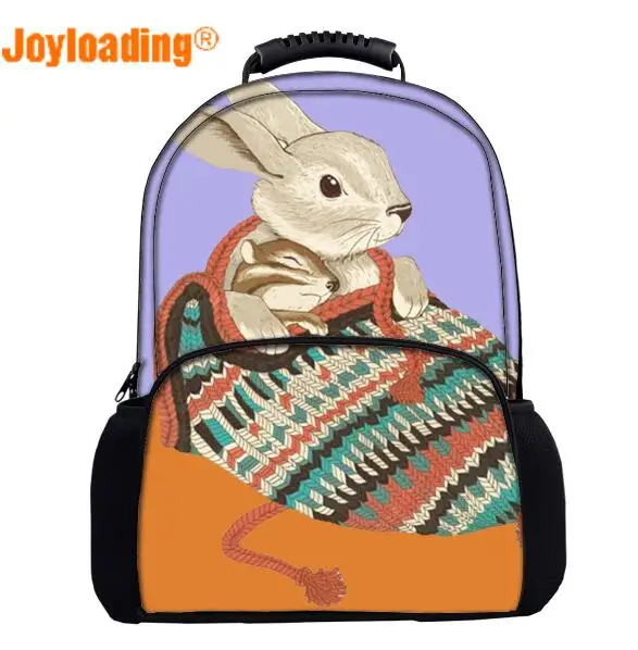 Повседневный стильный 2D красочный детский рюкзак Joyloading с мультяшным Кроликом