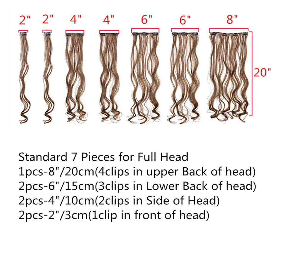 Ombre Clip in Hair Extensions Bayalage 20\